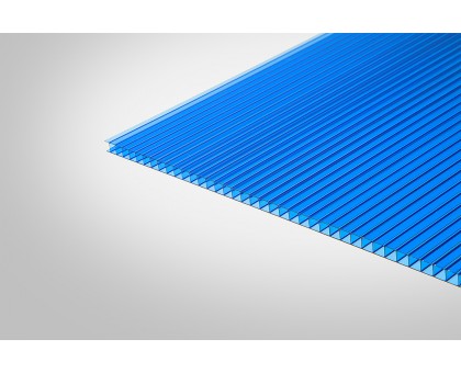 Сотовый поликарбонат КОЛИБРИ 3,70 мм 2100x12000 мм синий 30%