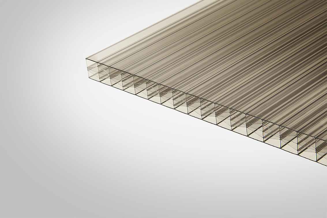 Сотовый поликарбонат Полигаль 16,0 мм 2100x12000 мм бронзовый 30% ГОСТ