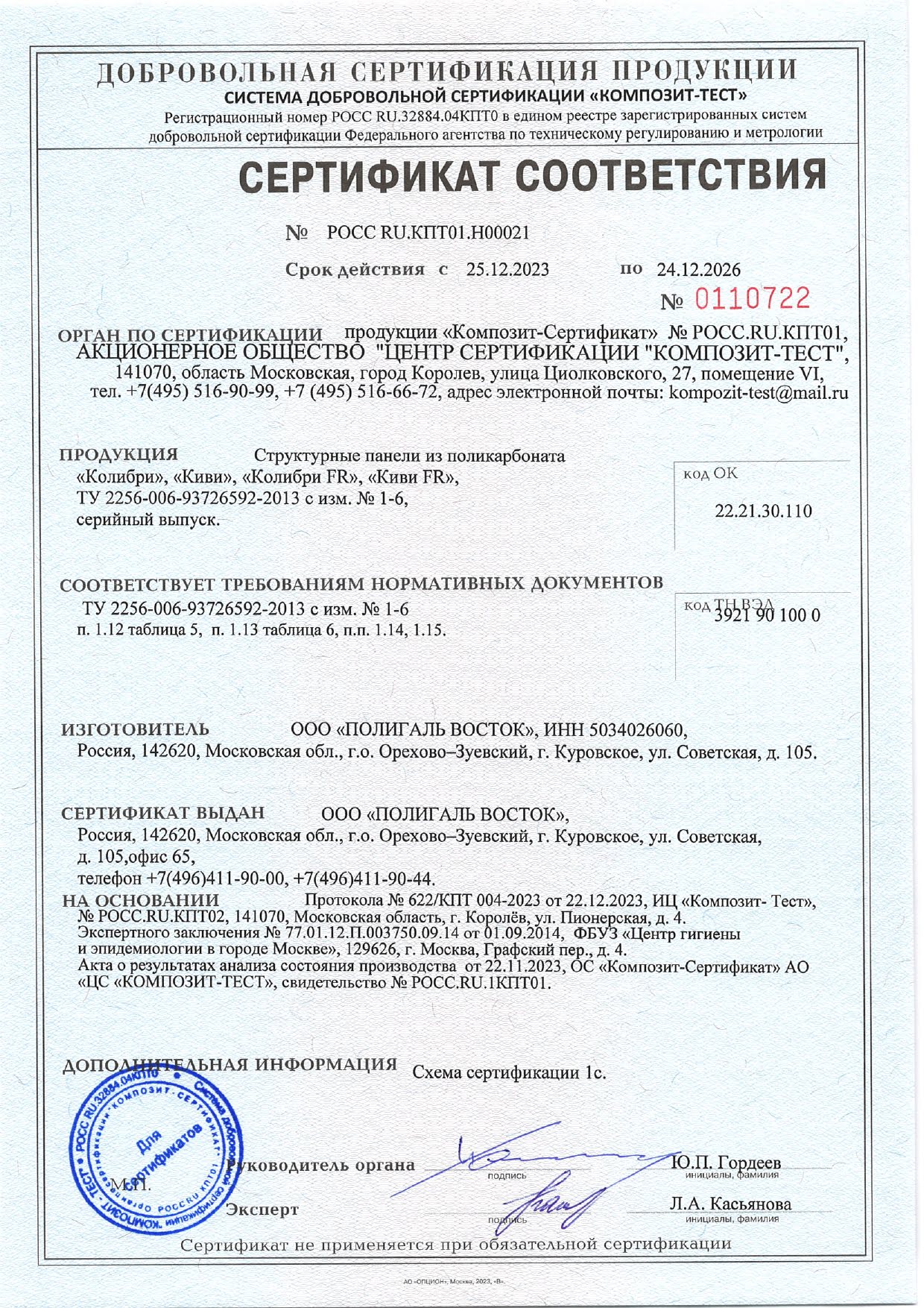 Cертификаты