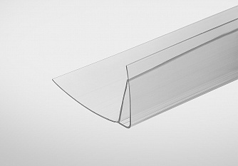 Профиль пристенный для поликарбоната Полигаль прозрачный 4-6мм, 6м