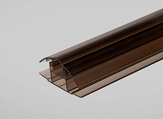 Профиль разъемный соединительный для поликарбоната 6-16 бронзовый 6м