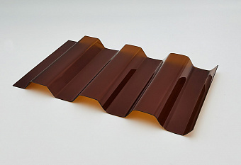 Профилированный поликарбонат МП/С-21 янтарный 1,3мм 1051х6000 мм