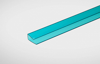 Профиль торцевой для поликарбоната 8мм бирюза 2,1м