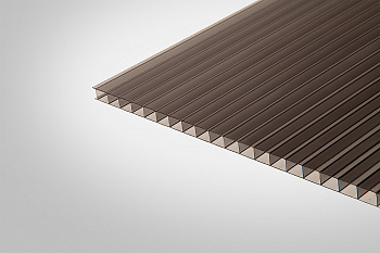 Сотовый поликарбонат Полигаль Практичный 8,0 мм 2100x12000 мм графитовый 20% Комфорт