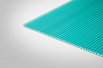 Сотовый поликарбонат Полигаль Практичный бирюзовый 52% 8,0 мм 2100x12000 мм