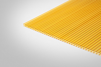 Сотовый поликарбонат КИВИ 6,0 мм 2100x12000 мм желтый 70%