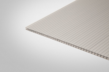 Сотовый поликарбонат Полигаль Практичный серебристый 18% 8,0 мм 2100x9000 мм