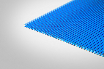 Сотовый поликарбонат КИВИ 6,0 мм 2100x12000 мм синий 30%