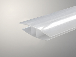 Профиль неразъемный соединительный для поликарбоната 8мм молочный 6м